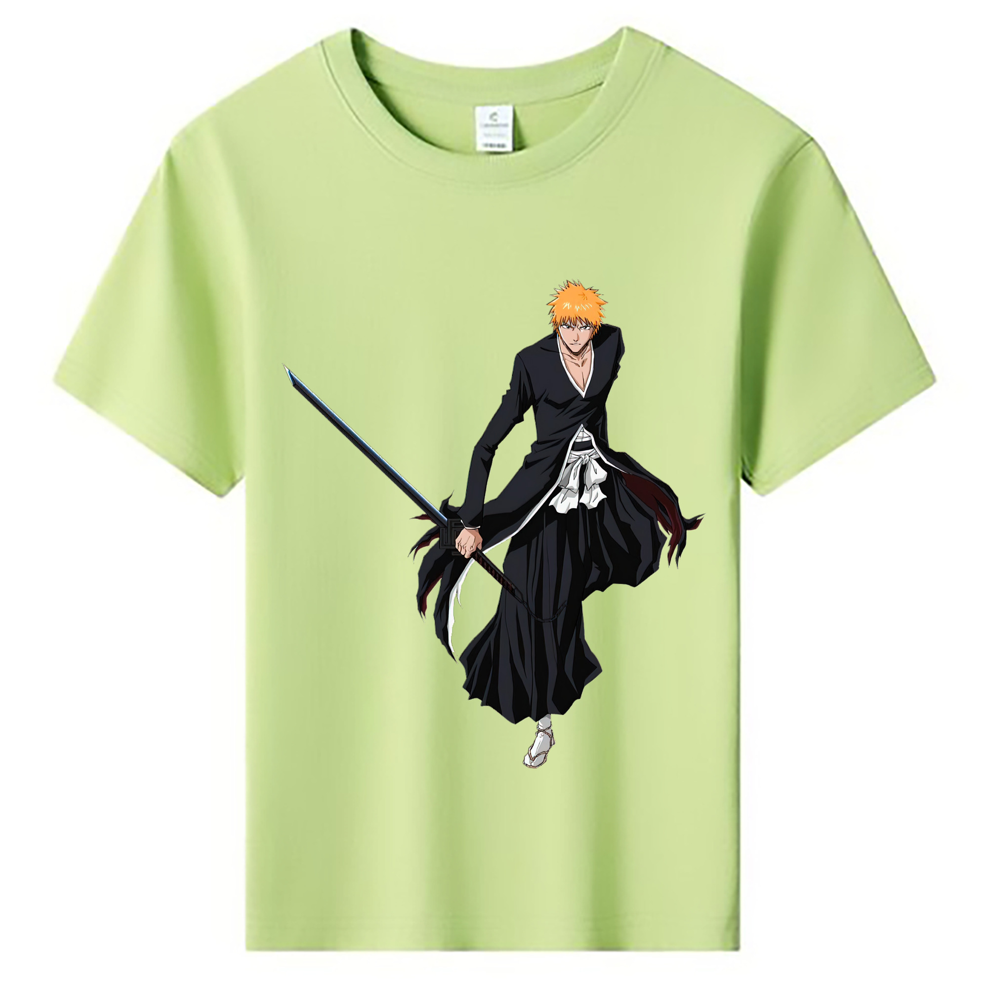 （画像用） ブリーチ 黒崎一護（くろさき いちご）BLEACH Kurosaki Ichigo 綿100％キッズTシャツ（フロントプリント）